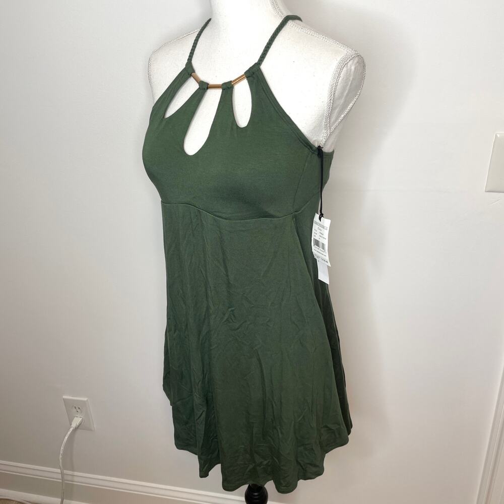 Robin Piccone Calista Gold Hardware Cover Up Dress Jungle Green Medium New - Picture 6 of 12